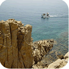 Boat and rock