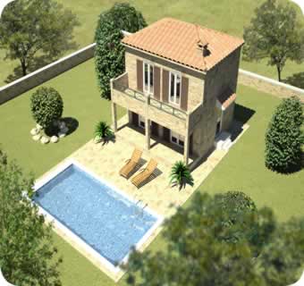 2 bed stone villa