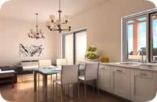 Dining area/kitchen